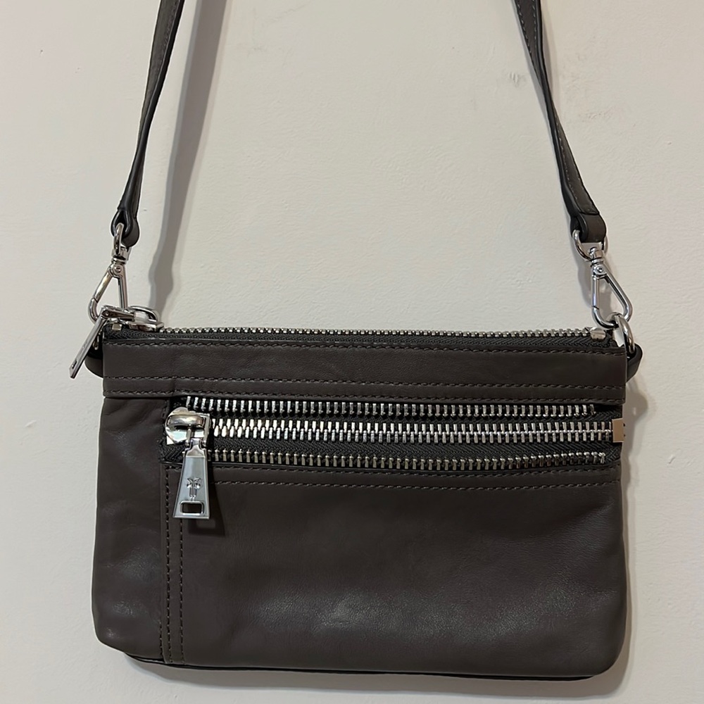 FRYE Leather Convertible Wristlet Crossbody Bag
